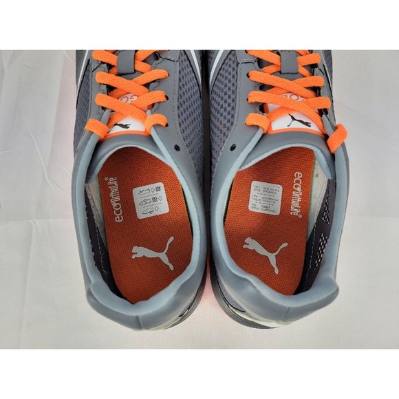 Puma Faas Lite Mesh Spikeless Golf Shoes Mens Size 9 Gray Orange White 186847-07 - Picture 6 of 12